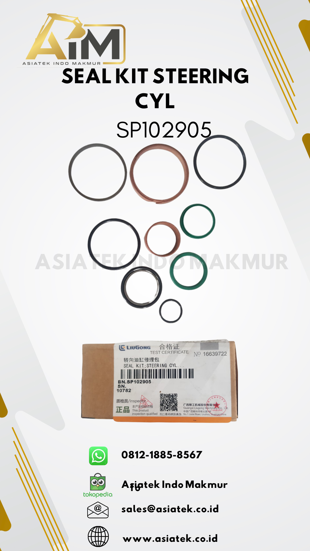 SEAL KIT STEERING CYL (SP102905)